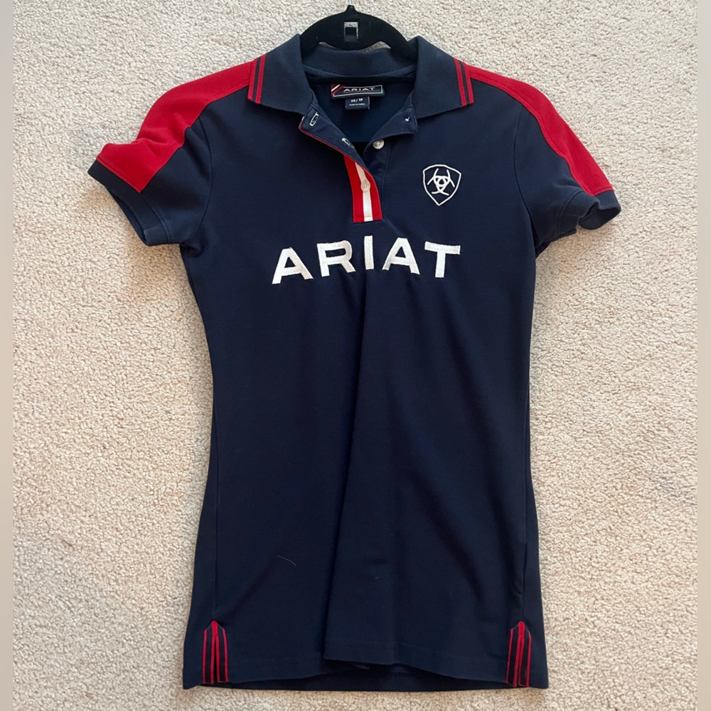 Ariat Navy and Red Polo Shirt